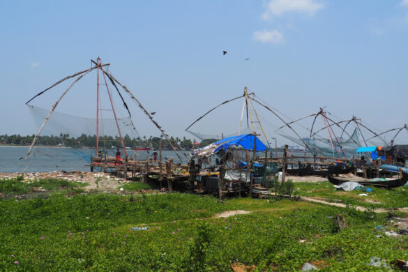 Fort Kochin mit seinen berühmten „Chinesischen Fischernetzen“.